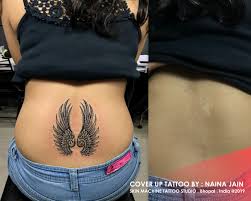 Back Birthmark Cover Up Tattoo Birthmark Cover Up With Wings Tattoo By Naina Jain Skin Machine Tattoo Studio Skinmachin Tattoo Studio Tattoos Detailed Tattoo