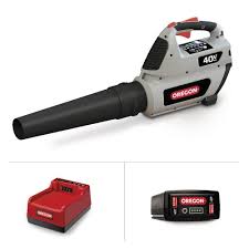 Oregon 131 Mph 507 Cfm 40 Volt Lithium Ion Cordless Handheld Leaf Blower With 6 0ah Battery And Rapid Charger Charger Leaf Blower Oregon