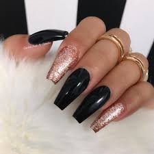 Pin On Nails On Fleek Scroll through for metallic rose gold + glitter = an amazingly extra combination.