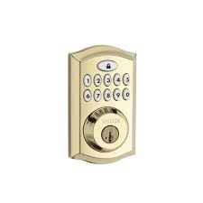 You can change the handing of the powerbolt by changing the position of the door direction. Weiser Smartcode Smartkey Electronic Deadbolt With Lighted Keypad Polished Brass Lowe S Canada