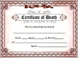 We are #1 best fake novelty birth certificate maker with quick delivery. Fake Death Certificate Check More At Https Nationalgriefawarenessday Com 15987 Fake Death Birth Certificate Template Death Certificate Certificate Templates