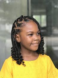 Mini twists on natural dark hair. Braids Braids Africaines Individual Kids Kid S Individual Braids In 2020 Kids Hairstyles Natural Hairstyles For Kids Kids Braided Hairstyles