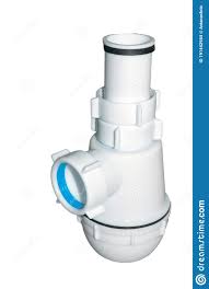 kitchen sink siphon on a white