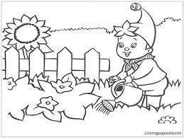 It is amazing for curious children and adults alike to watch seeds in their garden grow and then nurture them into something much larger than the tiny. Flower Garden Care Coloring Pages Gardens Coloring Pages Coloring Pages For Kids And Adults
