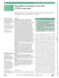 Pdf Specialist Emergency Care And Copd Outcomes