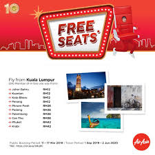 Don't miss it, start planning your holidays between 6 may 2019 and 4 feb 2020 asap! Airasia Free Seat March 2019 Air Asia Offers 1 9 Million Promo Seats For As Low As P519 For All Those Who Would Love To Book Online It Is Also
