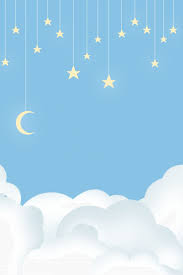 Blue Hand Drawn School Clouds Moon Stars Background Material Star Background How To Draw Hands Baby Photography Backdrop