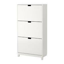 Stall Schoenenkast 3 Vakken Wit 79x148 Cm Ikea In 2020 Shoe Cabinet Ikea Small Spaces Closet Hacks Organizing