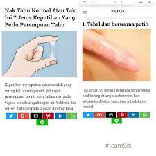 Haid tidak teratur atau tidak lancar merupakan suatu kondisi dimana ketika siklus haid wanita menjadi lebih lambat, lebih cepat, lewat beberapa bublan atau bahkan tidak terjadi sama sekali. Jus Whoda Jom Kenali Keputihan Anda Normal Atau Tidak Facebook