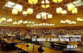 an example of calculating the number of indoor lighting fixtures