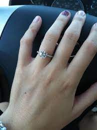 Petite Ring Sizes Show Off Your Rings Weddingbee Diamond Alternative Wedding Ring Titanium Wedding Rings Petite Ring