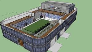 Container House Large Preview Of 3d Model Of Shipping Container Home With Courtyard Who Else Wants Plans Maison Container Maison Conteneur Maison Container