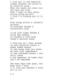 Find You Me Me Me Song Finding Yourself Words