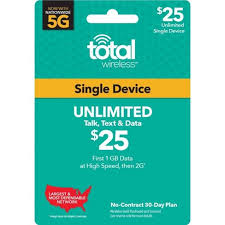 Most total wireless phones come locked to their service, although it can be unlocked after a certain . Total Wireless Unlimited Single Device 30 Day Plan Email Delivery Target