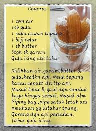 Kalau ramai sila buat lebih dan gandakan sukatannya. Resepi Churros Tanpa Telur Pawtaste Com