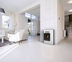 Estufa De Pellets Fireco Super Slim 11 Blanco Leroy Merlin Chimenea Exenta Chimeneas Estufa Pellets