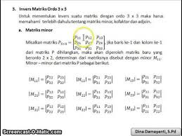 Simak ulasannyna pada pembahasan di bawah. Invers Matriks Ordo 3 X 3 Youtube