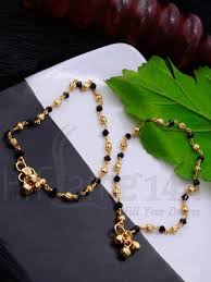 Black And Gold Bracelet For Babies Rent Cute Black Crystal Anklets Online Free Delivery And Pickup Jewelry Kids Gold Jewelry Gold Pearl Jewelry