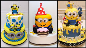 For this cake i used 20cm (7.87 inches) round cake tins and trimmed them down to 16cm (6.3 inches). 10 Minion Cake Design Stylish Minion Birthday Cake Ideas For Kids Youtube