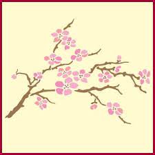 Cherry Blossom Stencil Cherry Blossom Stencils Japanese Stencil Designs Flower Stencil Tree Stencil Stencil Designs