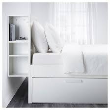 Brimnes Bettgestell Kopfteil Und Schublade Weiss Lonset Ikea Deutschland Bed Frame With Storage Headboard Storage Brimnes Bed