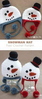 Snowman Hat Free Crochet Patterns Snowman Hat Pattern Crochet Hat Pattern Crochet Animal Hats