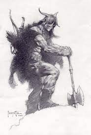 In collaboration with baily publishing artist, john giunta the young artist produced this story showcasing one of his characters, snowman.. Occam S Broadsword Frazetta S Hyborian Age Frank Frazetta Conan The Barbarian Comic Art