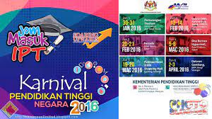 *klau x slap la so mlm nie kene study pasal poli2 seluruh malaysia. Karnival Pendidikan Tinggi Jom Masuk U 2016