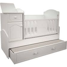 Parmaklıkların olduğu, yani sallanan sepet kısmı ve baş kısımdaki dolap çıkıyor ve yatağa. Pierre Cardin Mignon Buyuyen Sallanir Bebek Karyola Beyaz Ilke Bebe