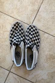 Black And White Checkered Vans Womens Size 7 Black And White Checkered Van Does Have Hole Size Us 7 Vans Style Vans Classic Slip On Sneaker Slip On Sneaker