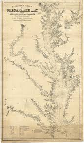 monumental chart of chesapeake bay by george eldridge