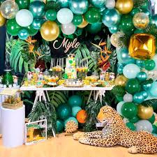 A wide variety of jungle birthday decorations options are available to you, such as material, use. Latex Green Balloons Jungle Party Decorations Safari Birthday Decor Jungle Theme Party Safari Birthday Party Decoration For Kids Ballons Accessories Aliexpress