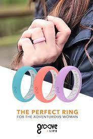 Groove Women Silicone Wedding Rings Are Perfect For The Gym Goer Rockstar Mom Nature Lover And Professional Silicone Rings Wedding Natural Home Decor
