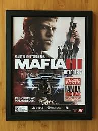 Mafia III 3 Framed Print Ad/Poster Official PS3/PS4 Xbox 360/One Video Game  Art | eBay