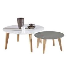 tables basses en bois lot de 2 tables round koffietafel salontafel wijn tafel