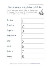 English abc worksheets for learning and teaching the alphabet in a fun way. Space Alphabetical Order Worksheet All Kids Network