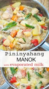 Pininyahang Manok With Evaporated Milk Pininyahang Manok Recipe Chicken Recipes Filipino Stew Chicken Recipe