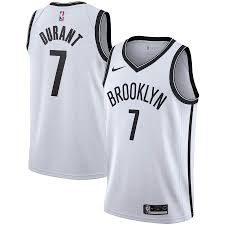 Kevin durant is ballin' right now, and what better way to show your love than to rock the blue and the jersey was nice at the time i purchased it.now that durant has traded teams, my son don't care. Men S Brooklyn Nets Kevin Durant Nike White 2019 2020 Swingman Jersey Association Edition