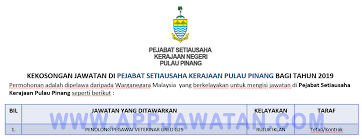 Siti mazrishah bt mohamed ibramsah. Jawatan Kosong Terkini Di Pejabat Setiausaha Kerajaan Pulau Pinang Appjawatan Malaysia