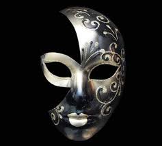 Black And White Masquerade Masks Full Face Luna Berta Mask Black Masquerade Mask Mask Design Rock Painting Designs