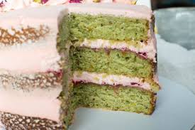Pistachio Rose Cardamom Cake With Raspberry Rose Jam Pistachio Cake Recipe Cardamom Cake Cake Flavors