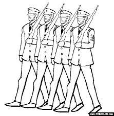 soldiers marching veterans day coloring page memorial pages coloriage jouets sport
