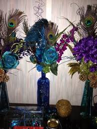Multicolor Peacock Centerpiece 54 Off Retail Unique Wedding Centerpieces Peacock Centerpieces Peacock Wedding Theme