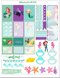The Little Mermaid Free Printable Happy Planner Printables Happy Planner Stickers Free Planner Stickers
