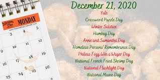 Fcc id garage door opener light bulbs burning out. December 21 2020 Yule Crossword Puzzle Day Winter Solstice Humbug Day Anne Samantha Day National Homeless Persons Remembrance Day Phileas Fogg Win A Wager