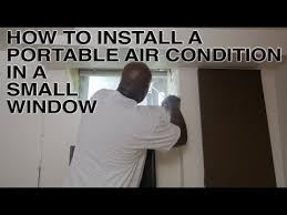 A portable ac has many advantages over the fixed acs. How To Install A Portable Air Condition In A Small Basement Window Youtube
