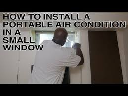 Amana, 6,000 btu air conditioner. How To Install A Portable Air Condition In A Small Basement Window Youtube