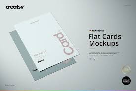 Flat Cards Mockup Set Business Card Mock Up Flat Cards Brand Guidelines Template