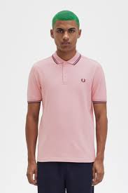M3600 - Chalky Pink / Oxblood / Oxblood | The Fred Perry Shirt | Men's  Short & Long Sleeve Polo Shirts | Fred Perry US