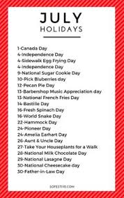 July Holidays 2020 Unique Fun Holidays So Festive National Holiday Calendar Silly Holidays July Holidays